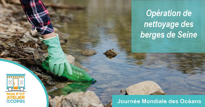 Opération de nettoyage des berges de Seine à Elbeuf sur Seine