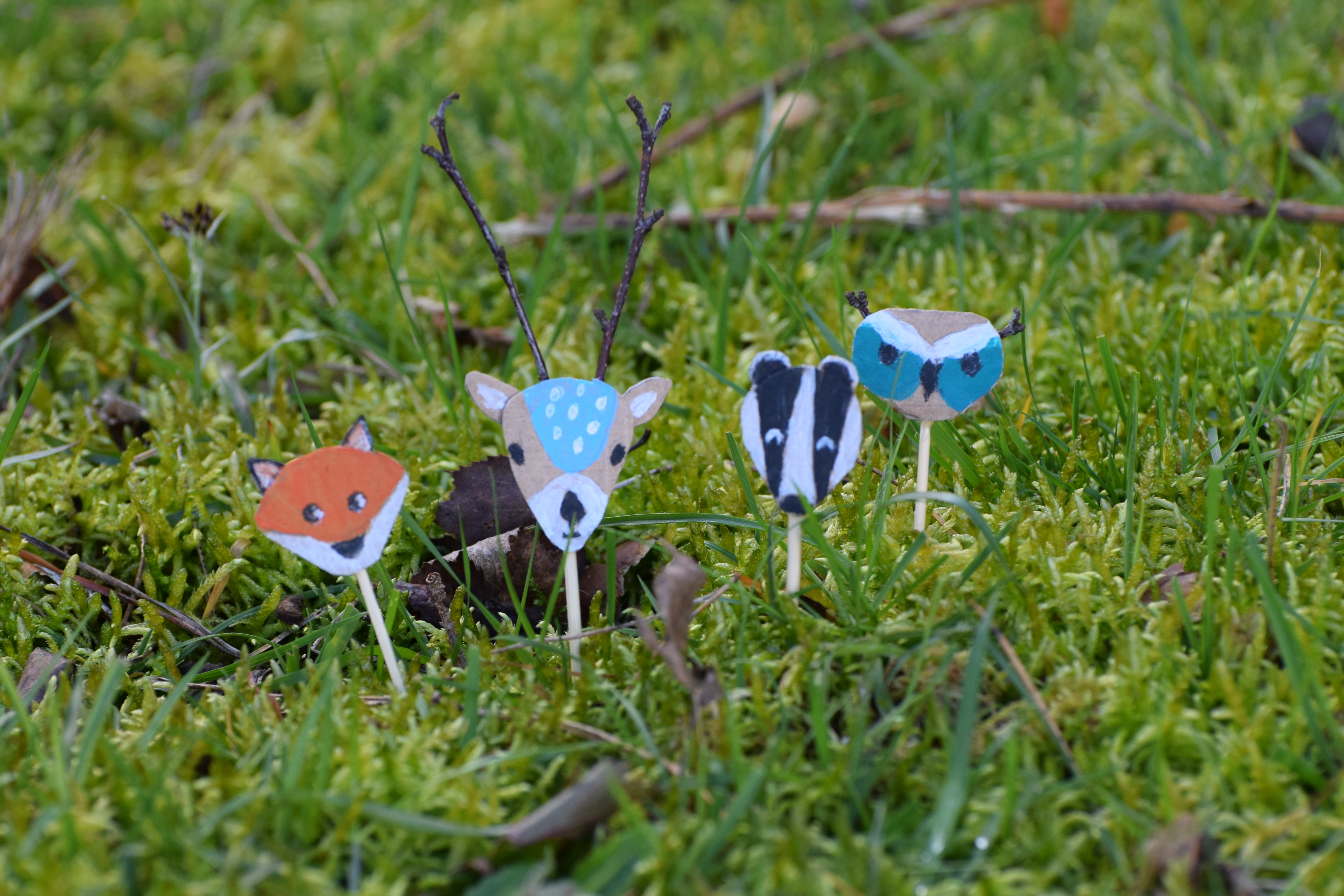 Fabrication de pics « animaux de la forêt »