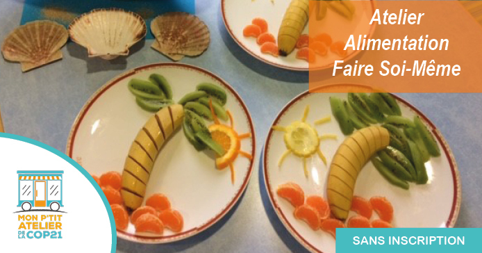 Atelier sculpture sur fruits et légumes