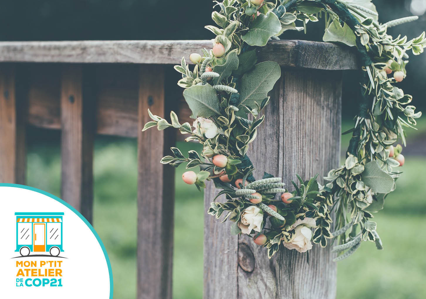 Atelier fabrication d'une couronne de fleurs