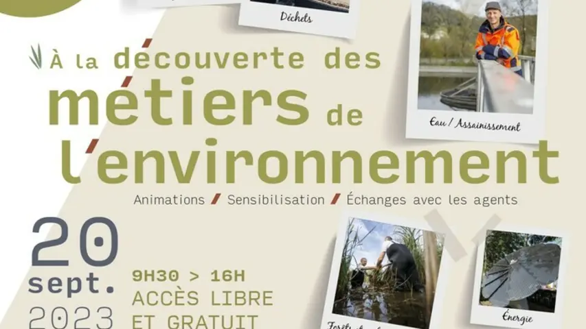 Photos décrivant les différents métiers liés à l'environnement 