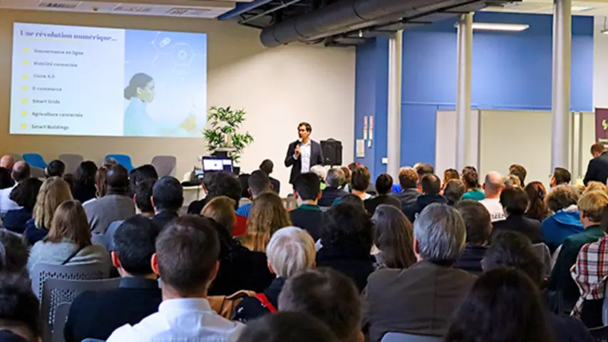 Guillaume Pitron à son intervention lors de l'évènement "Pour un numérique plus responsable"