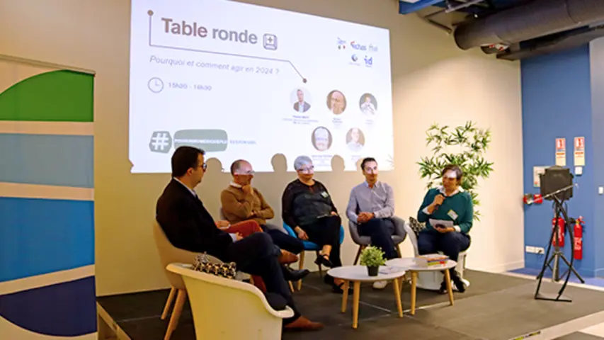 Table ronde à l'évènement "Pour un numérique plus responsable" avec Pôle Emploi, Transdev Rouen et la Mairie de Canteleu