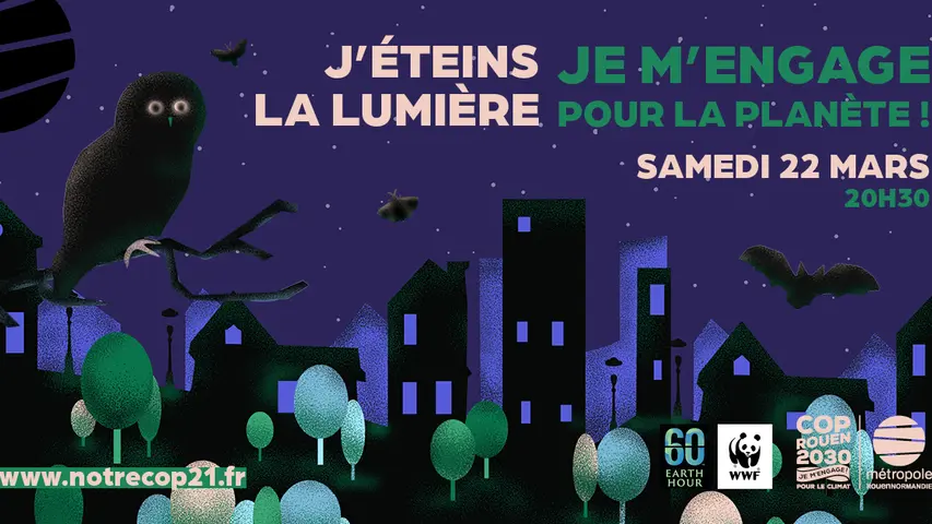 Earth Hour 2025 : le 22 mars, la Métropole Rouen Normandie éteint ses lumières !